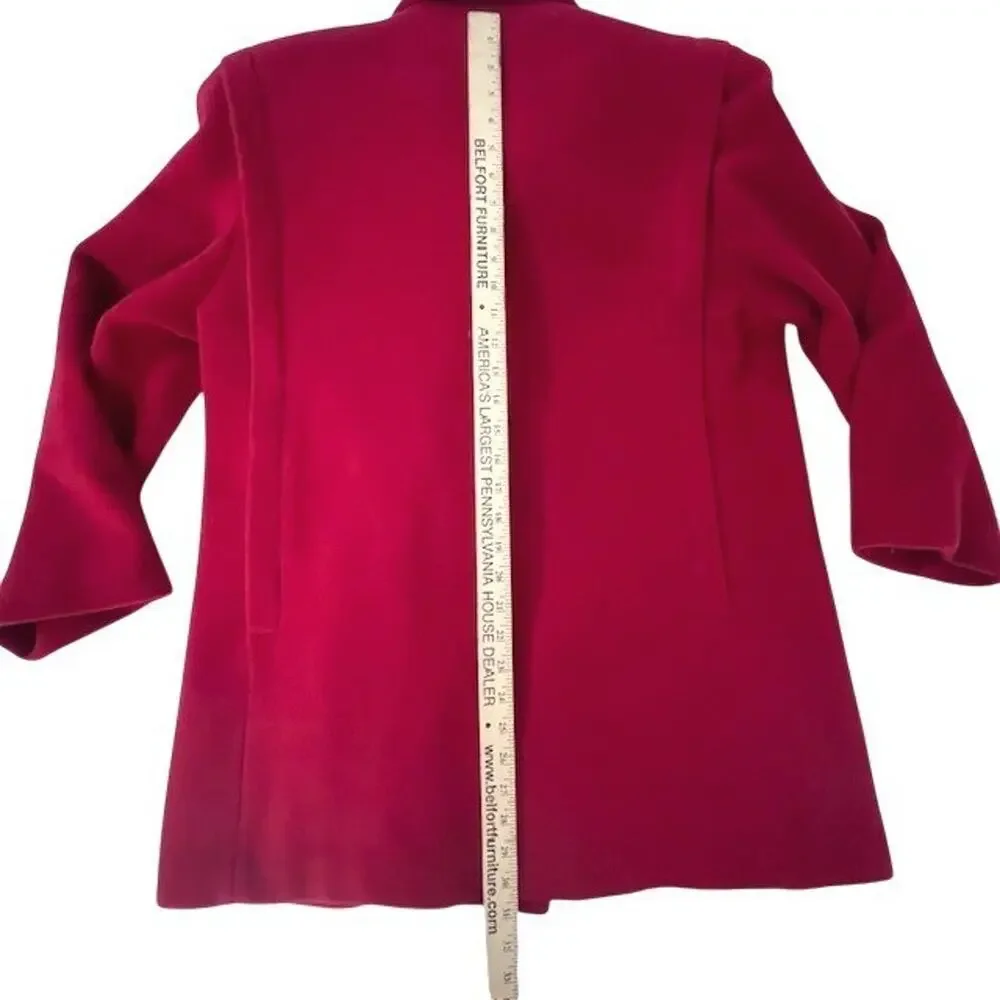 Forecaster Red Wool Coat Women's 10 Elegant Minimalist Quiet Luxury Outerwear